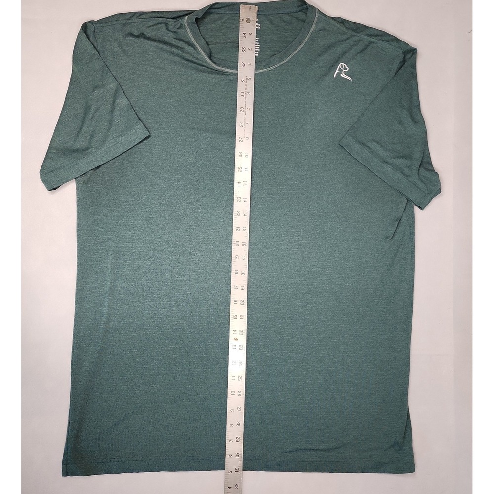 Rhoback Green Tshirt Lg Athletic Performance Golf Short Sleeve Stretch Solid - Picture 3 of 10